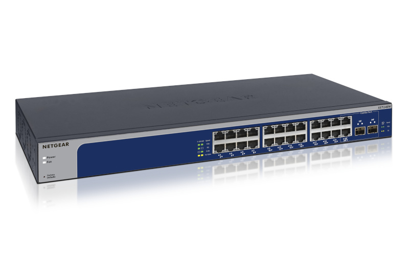 Netgear switch XS724EM Managed L2 10G Ethernet (100/1000/10000) 1U sinine, hall