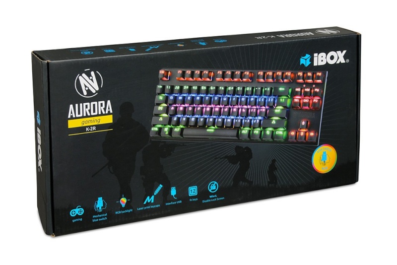 iBOX klaviatuur Keyboard iBOX K2-R Gaming, must