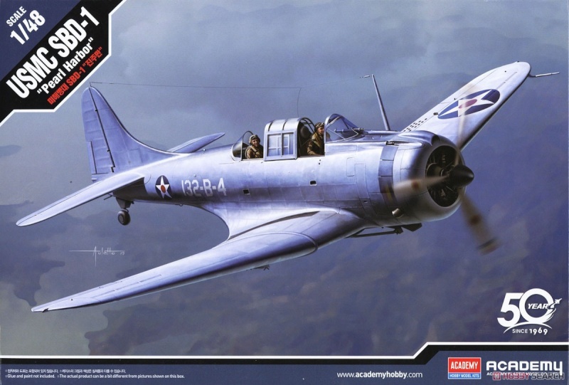 Academy liimitav mudel USN SBD-1 Pearl Harbour