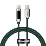Baseus laadimiskaabel Display USB-C to USB-C 100W 1m (green)