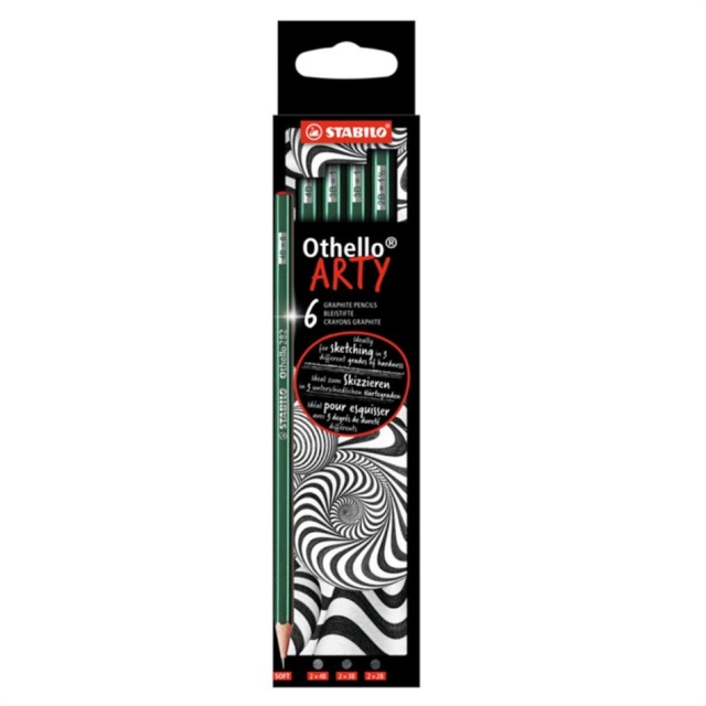 Stabilo harilik pliiats Othello 282 ARTY, 6 tk: 4B, 3B, 2B