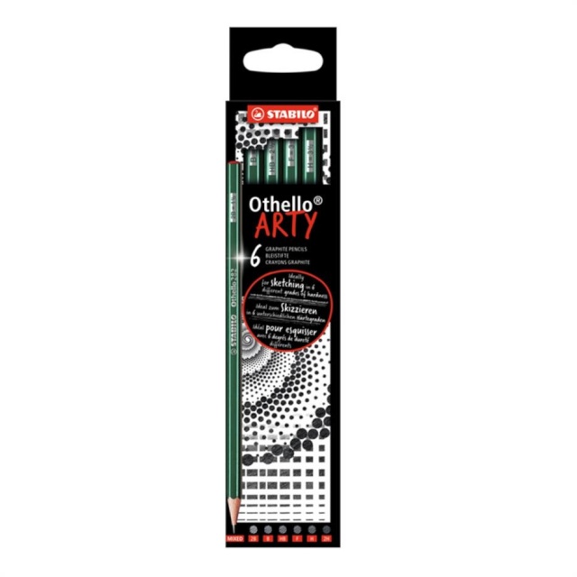Stabilo harilik pliiats Othello 282 ARTY, 6 tk: 2B, B, HB, F, H, 2H