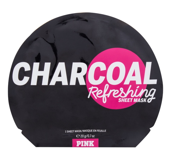 Pink näomask Charcoal Refreshing Sheet Mask 1tk, naistele
