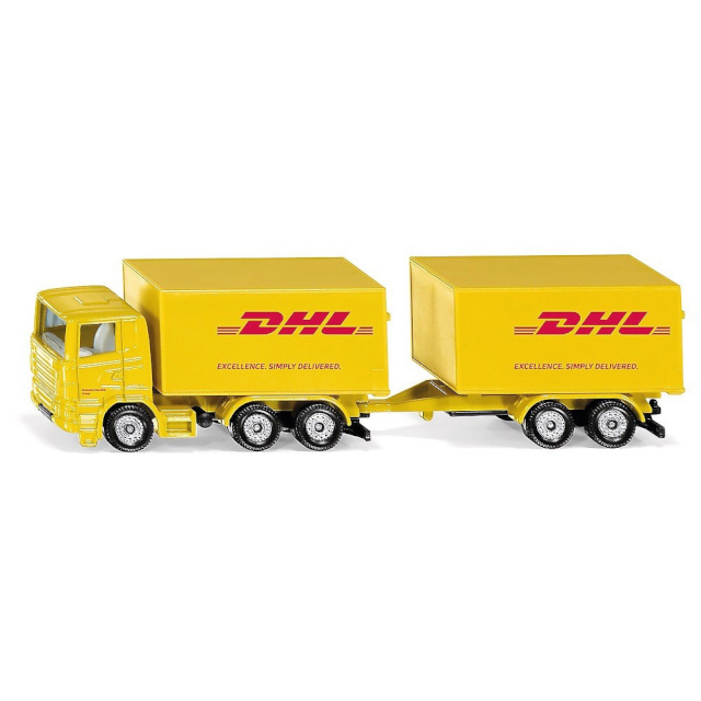 Siku autoveok haagissuvilaga DHL kulleriga (S1694)