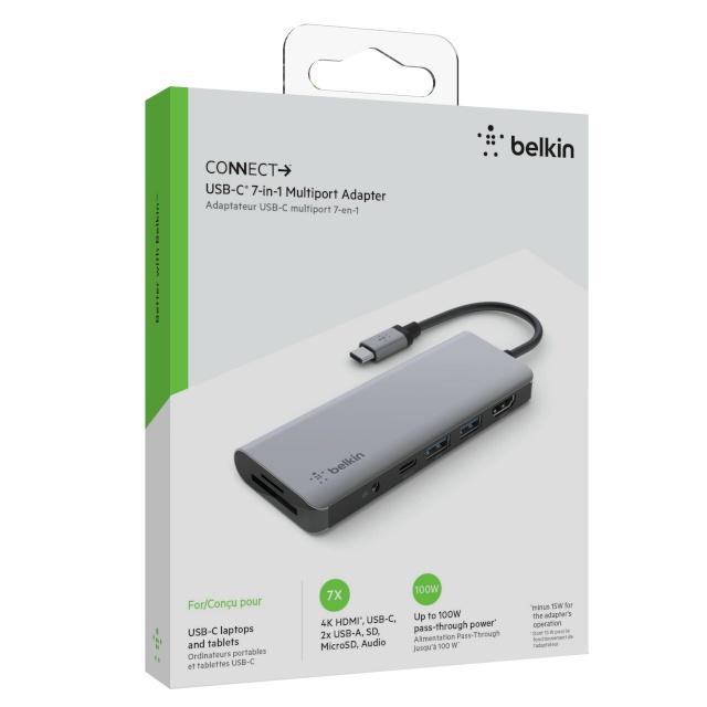 Belkin CONNECT USB-C 7-in-1 Multiport Adapter AVC009btSGY