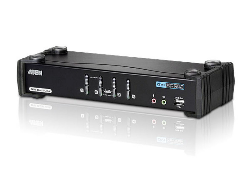ATEN 4-Port USB DVI Dual Link + Cables