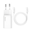 Baseus kiirlaadija Super Si Quick Charger 1C 25W with USB-C Cable for USB-C 1m, valge