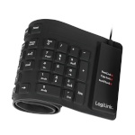 Logilink klaviatuur Flexible waterproof Keyboard USB + PS/2 ID0019A Wired, USB Type A male, German (QWERTZ), must