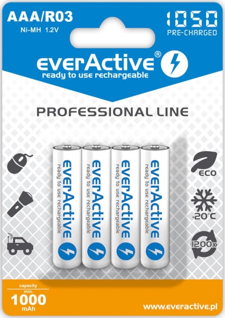 everActive patarei R03/AAA 1000 mAh Blister 4 tk
