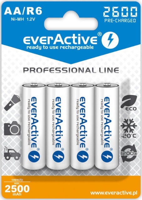 everActive aku R6/AA 2600 mAh, Blister 4 tk
