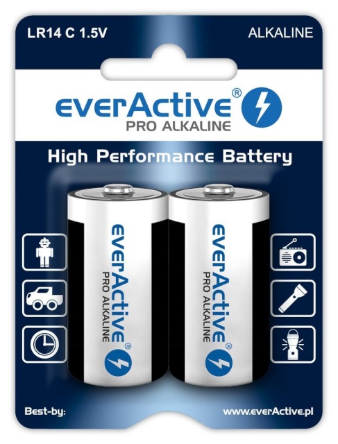 everActive patarei LR14/C PRO AL KALINE Blister 2 tk