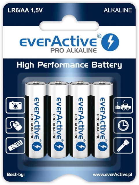 everActive patarei LR6/AA PRO AL KALINE Blister 4 tk