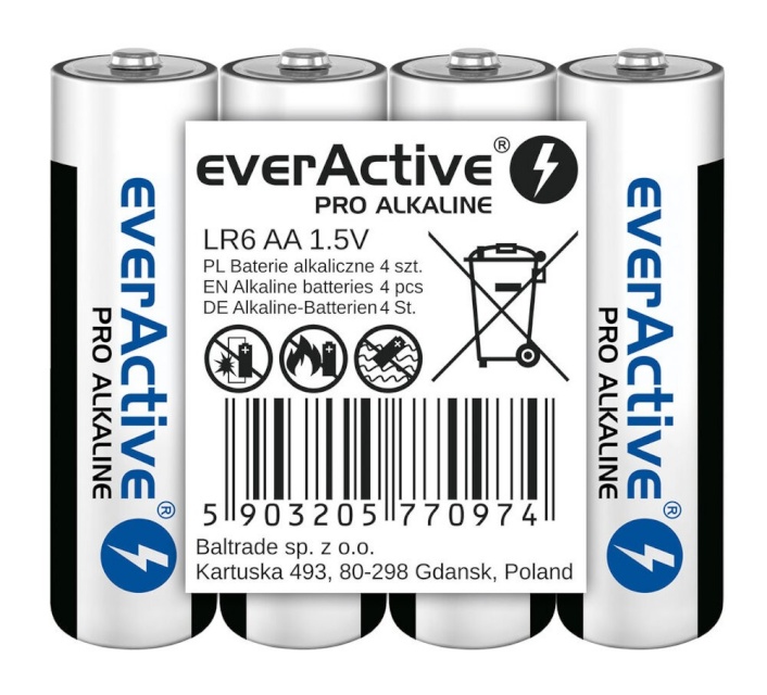 everActive patarei LR6/AA PRO AL KALINE SHRINK 4 tk