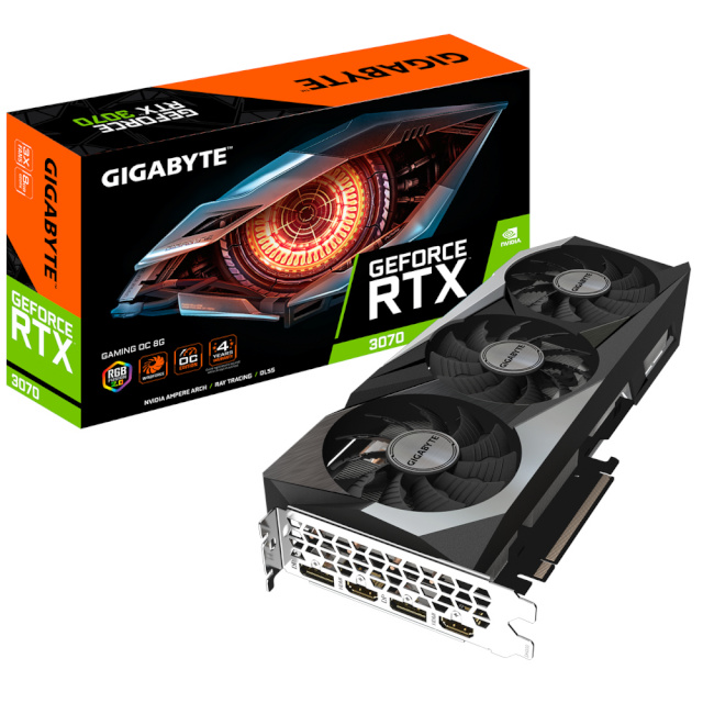 Gigabyte videokaart nVidia GeForce RTX 3070 Gaming OC 8GB GDDR6, GV-N3070GAMING OC-8GD 2.0