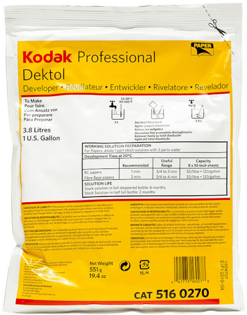Kodak ilmuti Dektol 3,8L (pulber)