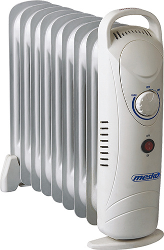 Mesko soojapuhur MS 7805 Oil Filled Radiator, 1000 W, Number of fins 9, valge