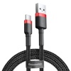 Baseus laadimiskaabel Cafule Cable USB 2.0 -> USB-C 3A 1m, punane/must