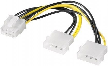 Goobay 93241 Power cable/adapter for PC graphics cards; PCI-E to PCI Express 8-pin, 0.15 m