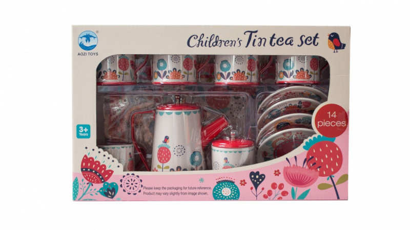 ASKATO mängunõude komplekt Children's Tin Tea Set