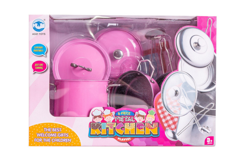 ASKATO mängukööginõude komplekt Set of Metal Pots