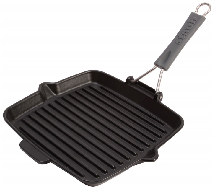 Staub pann Square Grill Pan 24cm cast iron, must, induction