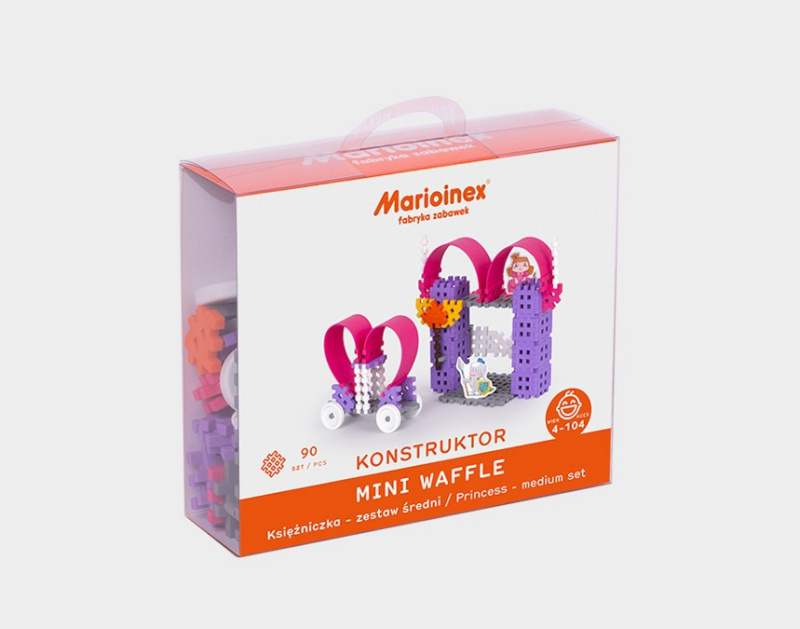 Marioinex klotsid Waffle Mini - Princess Set Medium, 90-osaline