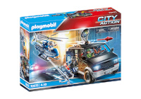 Playmobil klotsid City Action Helicopter Pursuit with Runaway Van (70575)