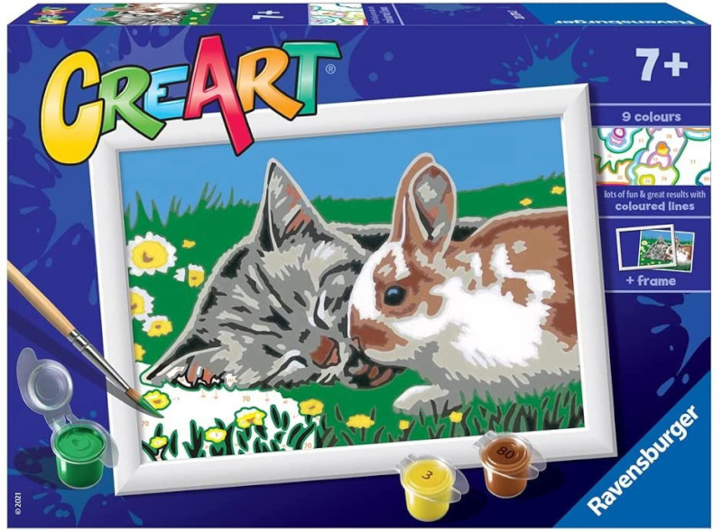 Ravensburger Poland kunstikomplekt Coloring Book CreArt for Children - Kittens on The Meadow