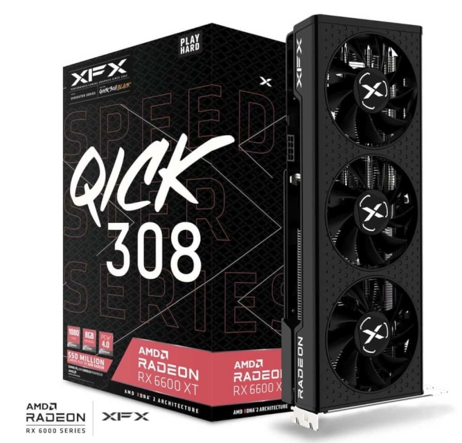 XFX videokaart AMD Radeon RX 6600 XT QICK 308 Gaming 8GB GDDR6, RX-66XT8LBDQ