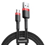 Baseus laadimiskaabel Cafule Micro USB 2A 3m (must+Red)