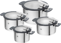 ZWILLING pottide komplekt SIMPLIFY 66870-004-0 Pots Set Stainless Steel, hõbedane/must, 4-osaline