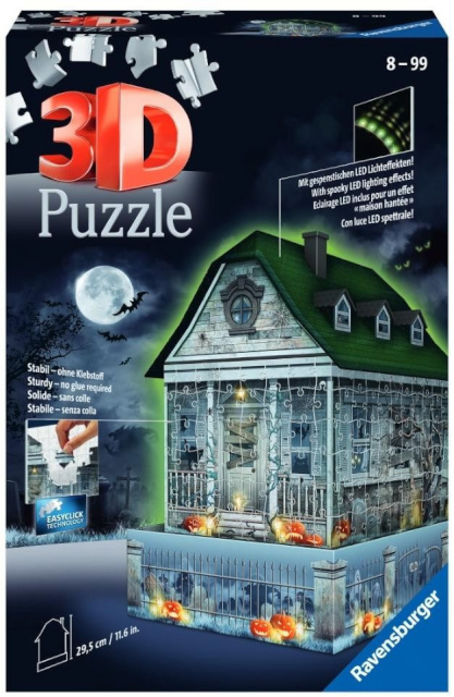 Ravensburger Poland 3D pusle Haunted house glowing in the dark, 216-osaline