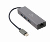Gembird A-CMU3-LAN-01 USB-C Gigabit Network Adapter with 3-port USB 3.1 hub