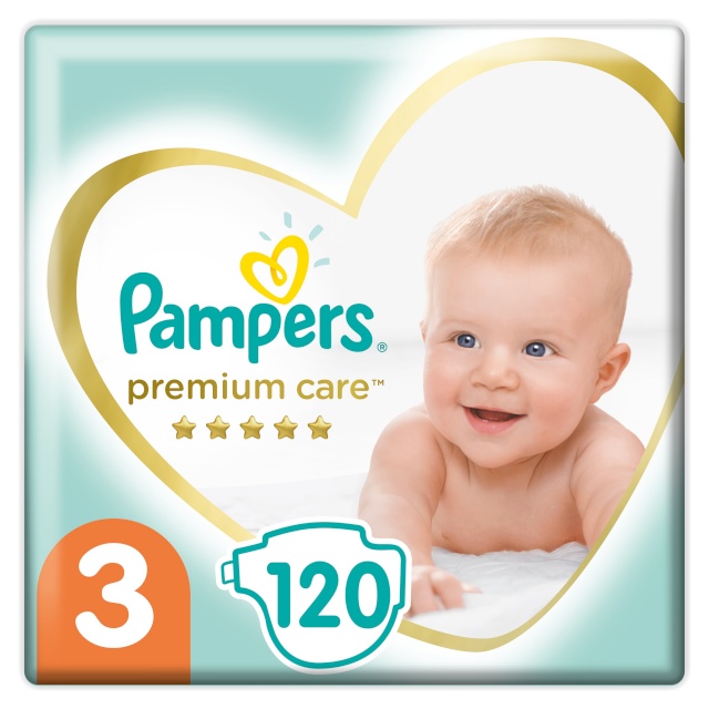 Pampers mähkmed Premium Care suurus 3 (Midi)- 5–9 Kg, 120 tk