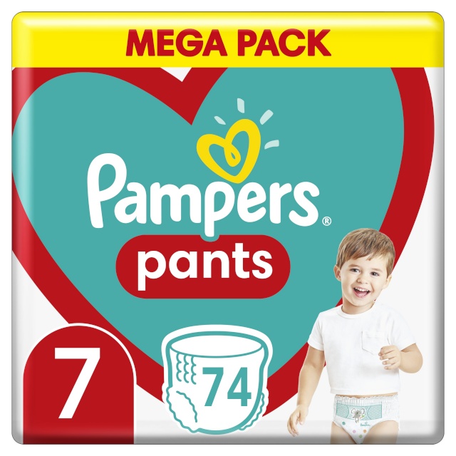 Pampers mähkmed Pants, suurus 7, 74 tk, 17kg+