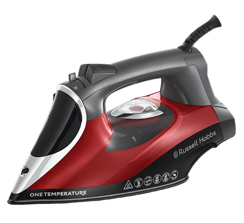 Russell Hobbs triikraud 25090-56 Dry & Steam Iron, must-hall-punane