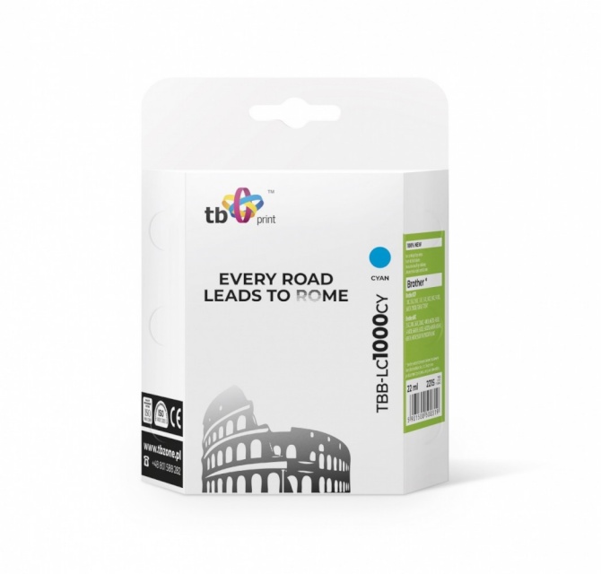 TB Print tindikassett TBB-LC1000CY (Brother LC1000CY) Cyan 