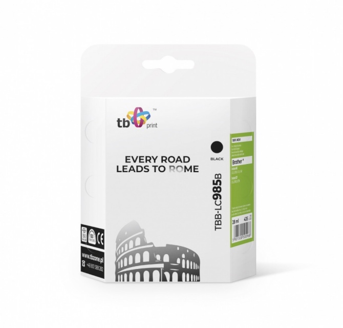 TB Print tindikassett Brother LC 985 TBB-LC985B must 