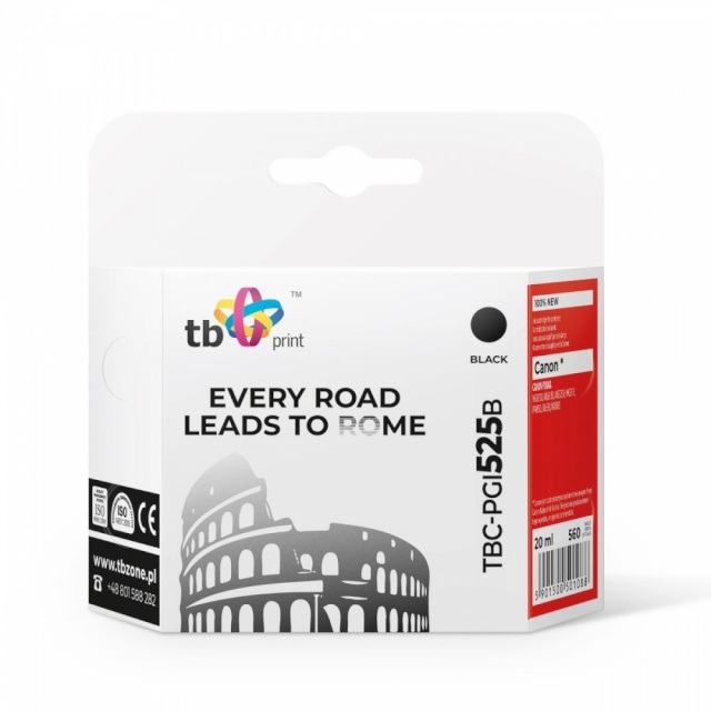 TB Print tindikassett Canon PIXMA iP 4850Pigm TBC-PGI525B must 