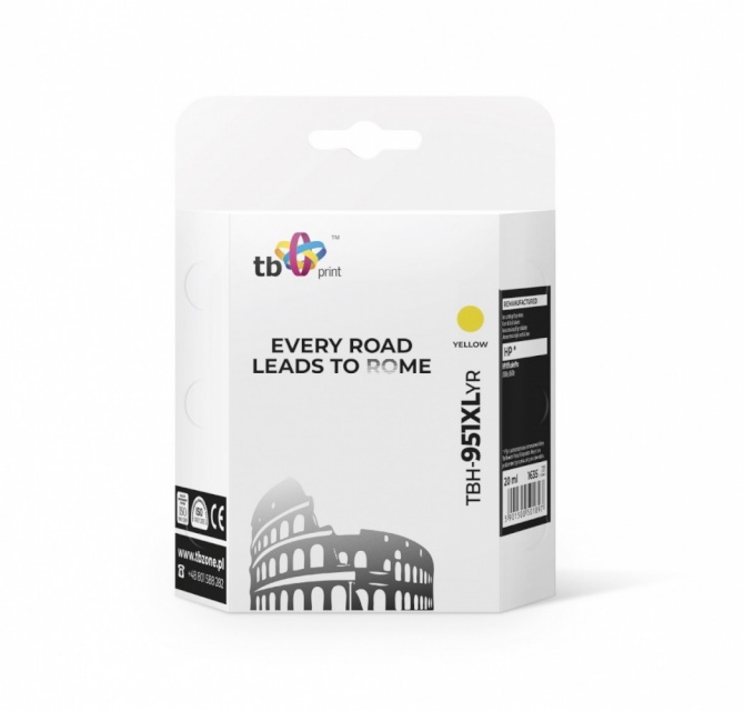TB Print tindikassett HP OJ Pro 8100 refurbished TBH-951XLYR kollane 