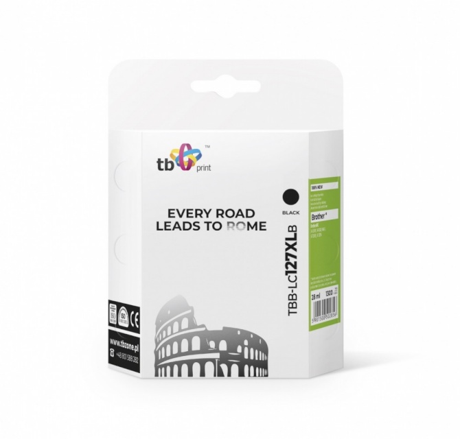 TB Print tindikassett Brother LC127XL must TBB-LC127XLB