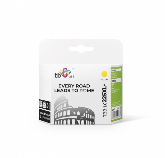 TB Print tindikassett Brother LC125XL TBB-LC225XLY YE kollane