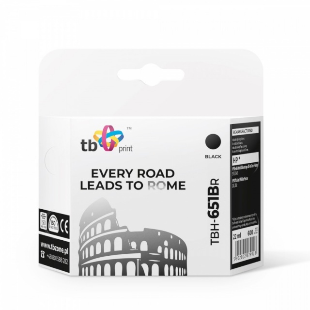 TB Print tindikassett HP DJ 5575 TBH-651BR Renewed must 