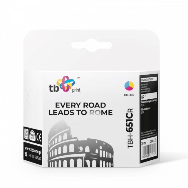 TB Print tindikassett HP DJ 5575 TBH-651CR colorful renewed