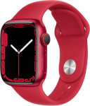 Apple Watch Series 7 GPS + Cellular, 41mm (PRODUCT) RED Aluminium Case with (PRODUCT) RED Sport Band, punane