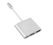 Maclean USB-jagaja MCTV-840 USB Graphics Adapter 4096 x 2304px, hõbedane