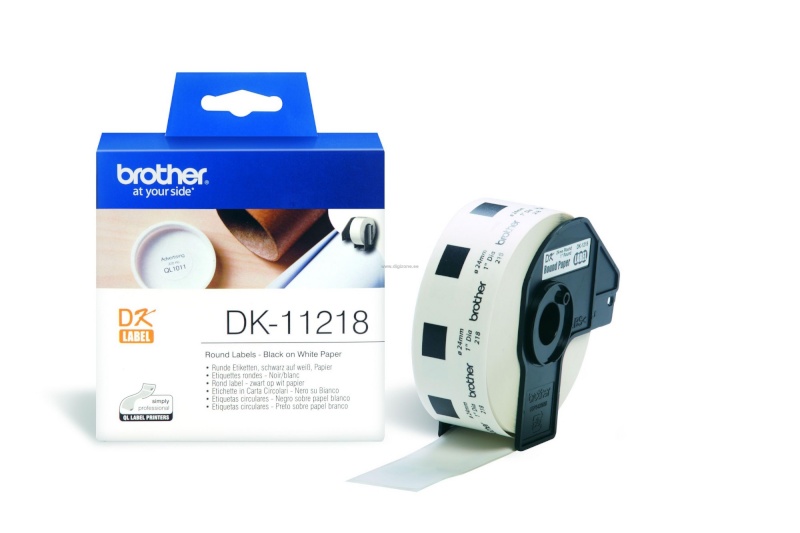 Brother etiketiprinteri etiketid DK-11218, valge/must