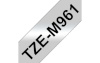 Brother etiketiprinteri etiketid TZe-M961, hõbedane/must