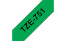 Brother etiketiprinteri etiketid TZe-751 24mm, roheline/must