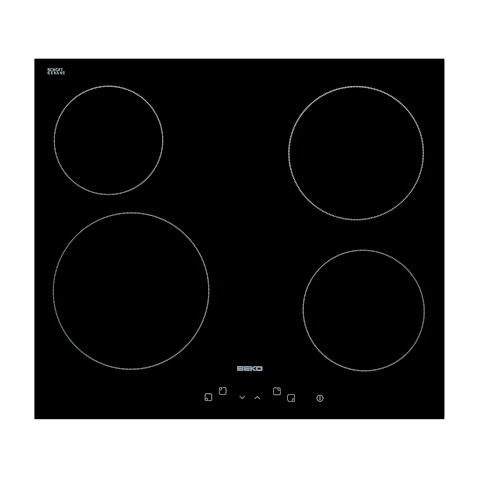 Beko integreeritav keraamiline pliidiplaat HIC64401 Ceramic Hob, must